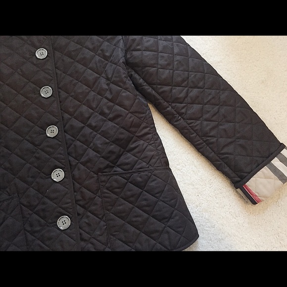BURBERRY Dark Brown Quilted Jacket, Small - Picture 5 of 8